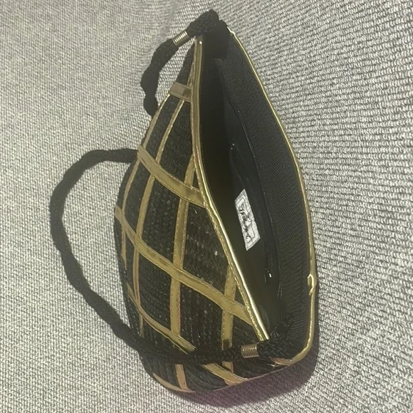Worthington Black and Gold Geometric Shoulder Bag - Picture 3 of 14